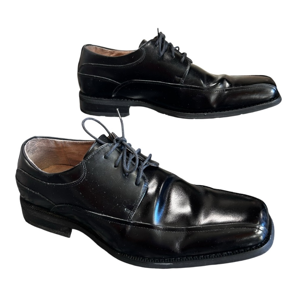 Florsheim Comfortech Black Leather Square Toe Oxford Shoes – Men’s Size 9.5D